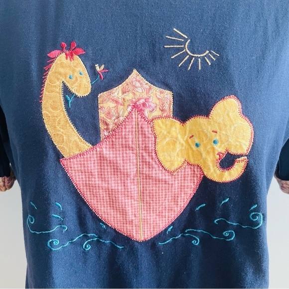 Bobbie Brooks Vintage Noah’s Ark Tee Shirt- Size Medium - Picture 2 of 6